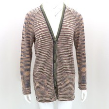Missoni Striped Knit Front Button Long Sleeve Cardigan kk56969259 141941074