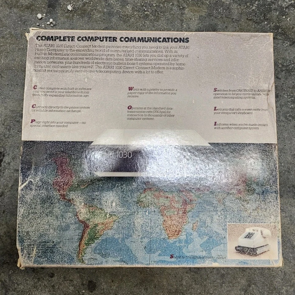 Atari 1030 Modem Owner's Guide Manuals Complete Modemlink New In Box NOS - Image 3 of 4