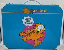 Garfield Koffer Vintage 70er 80er Jahre blau Kassettenkoffer Aktenkoffer Sammler