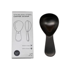 Coffee Scoop 2 Tbsp – Brushed Black, Stainless Steel – Precise Measuring Spoo...