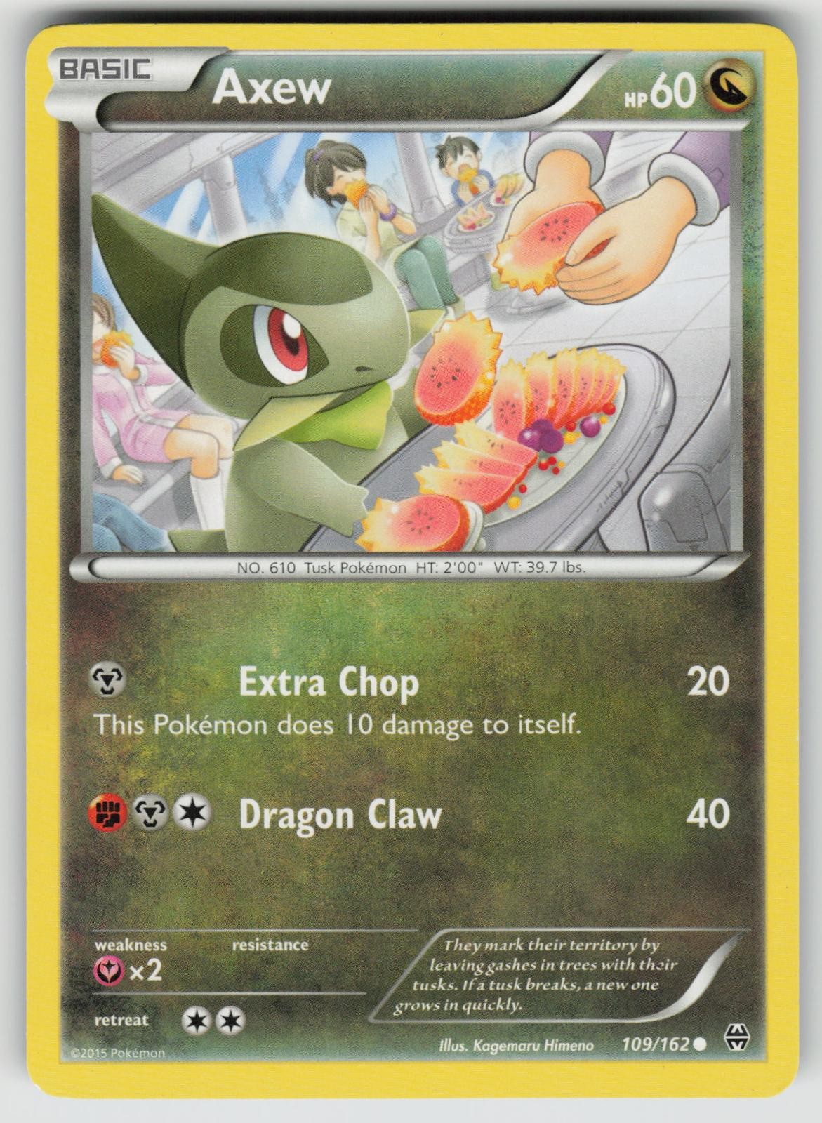 Axew 109/162 Common BREAKthrough Pokemon Near Mint
