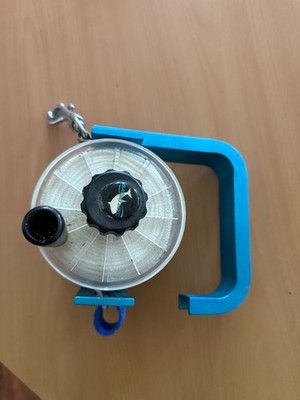 Tauchen - Reel / Spool - Aluträger mit ca. 100m Reepschnur Feststellbremse