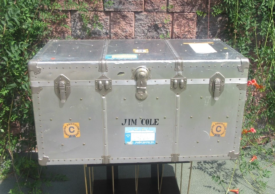 JAMSON Hong Kong ALBANA Alemania Aluminio Vuelo Aéreo Aviador Vapor Baúl Cofre Foto 2 de 4