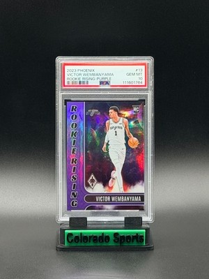 VICTOR WEMBANYAMA 2023-24 Panini Phoenix Rookie Rising Purple 66/75 PSA 10