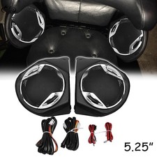Rear Speaker Pods Kit w/ Speakers 5.25" For Harley Touring 98-2013 Electra Glide