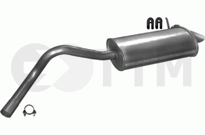 Silencieux arriere Renault Kangoo 1.5 dCi pour remplacer un pot rouille ou perce