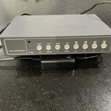 4CH Color QUAD System Video Splitter CCTV Camera Processor with power supply