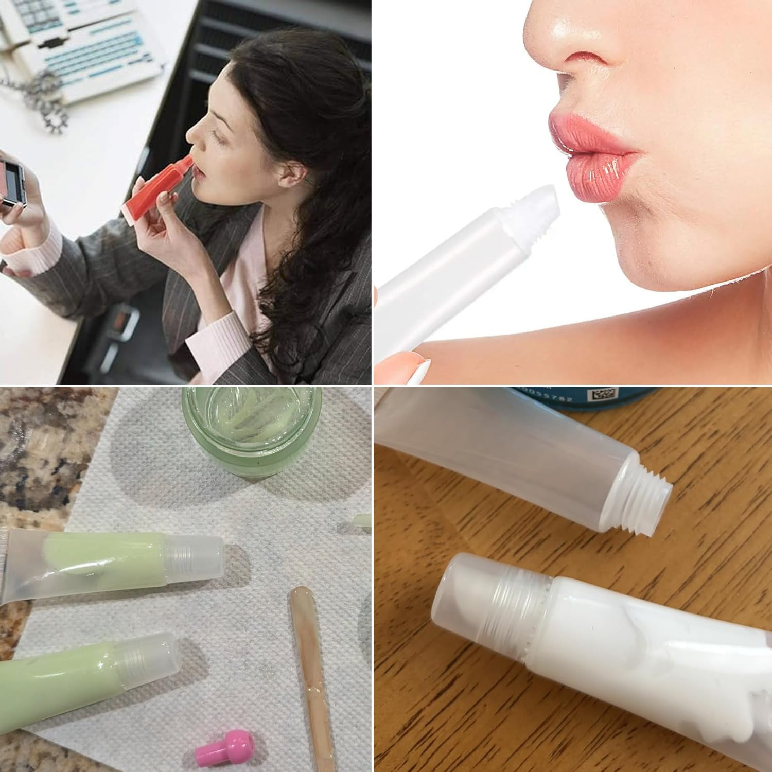 Empty Lip Gloss Tubes Empty 15Ml Clear Lip Balm Containers Empty Lip Balm Tubes 