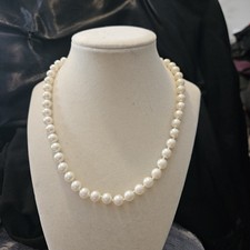 Vintage 50s Faux Pearl Collar Necklace