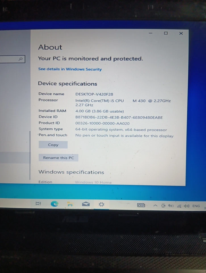 Asus K72jk Laptop, Core i5 1st Generation.  17", 500gb Hdd. Please Read. - Image 3 of 4
