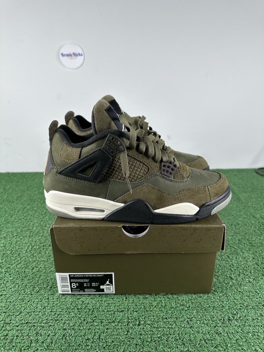 Size 8.5 - Jordan 4 SE Retro Low Craft - Olive | eBay