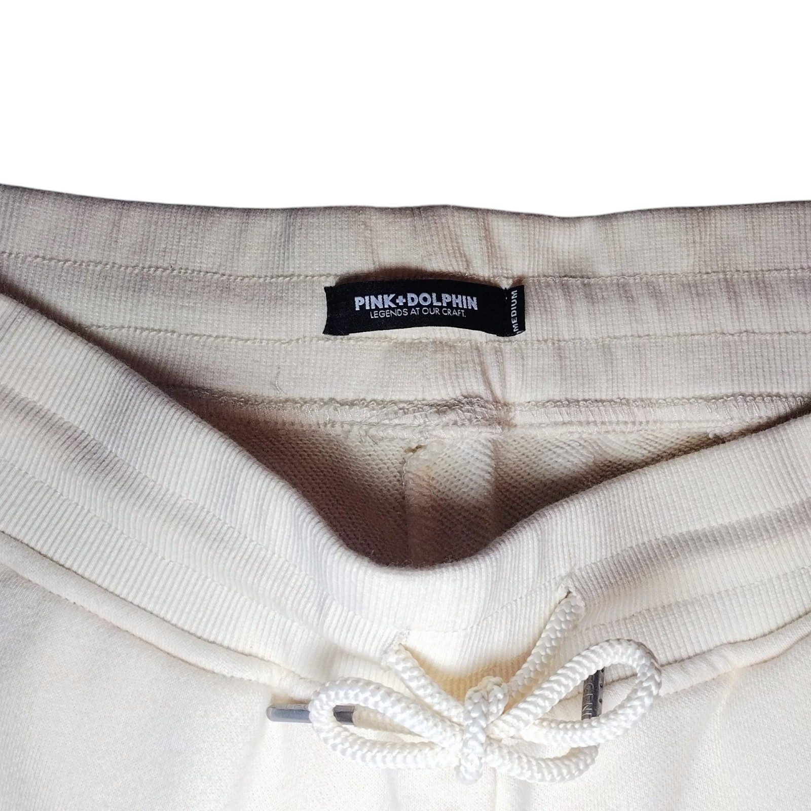 Pink Dolphin Patchwork White/Lemon Sweatpant Jogg… - image 6