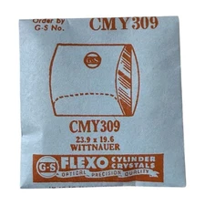 NOS Germanow-Simon FLEXO Wittnauer Crystal CMY309 UNSEALED FOR PARTS 23.9 x 19.6