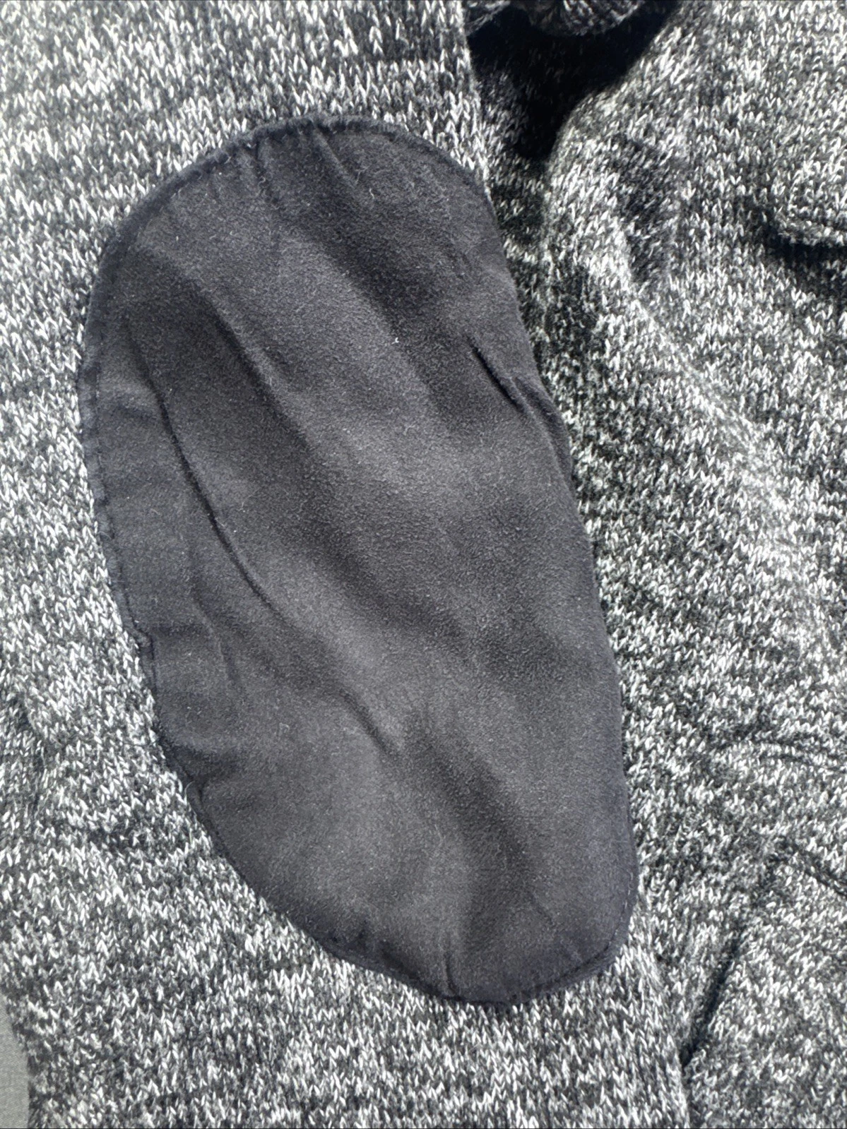 Tasso Elba Full Zip Fleece Lined Knit Jacket Elbow Patches Men's M - product detail image 2