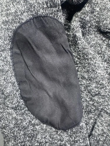 Tasso Elba Full Zip Fleece Lined Knit Jacket Elbow Patches Men's M image 2