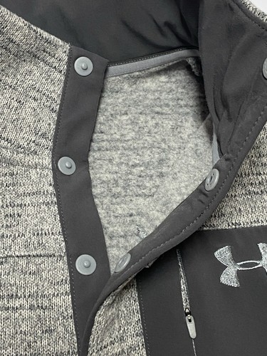 Under Armour Coldgear Polartech Pocketed Fleece Pullover Mens Large - Picture 7 of 9
