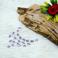 925 Sterling Silver Amethyst Necklace - Handmade Swarovski Jewelry, Gift For Her