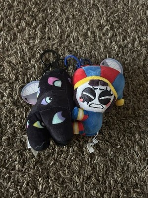 The Amazing Digital Circus Pomni And Abstracted Jax Keychain Plush Set Magnets