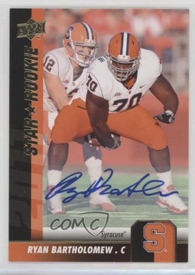 2011 Upper Deck Star Rookie Gold Auto Ryan Bartholomew #145 Auto 2r8
