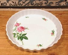 CHRISTINEHOLM  OVEN TO TABLEWARE 'Roses' CERAMIC FLAN/ PIE DISH (25 cm)