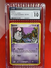 2006 Spoink EX Crystal Guardians 62/100 - CGC GEM MINT 10 - Pokémon TCG Vintage on eBay