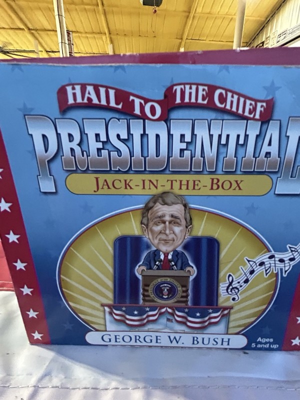 Hail to the Chief Presidential Jack-in-the-Box Toy, George W. Bush