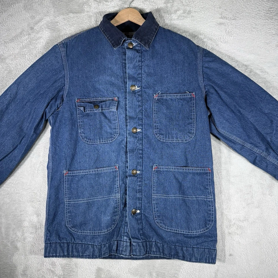 De Colección Sears Trabajo Ocio Denim Tareas Chaqueta Para Hombres M Manta Forrada Años 70 Ropa de Trabajo Foto 4 de 4