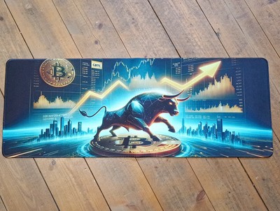Trading BTC ETH Gaming Krypto Stock Börse Mouse Pad XXL Mauspad 80x30cm