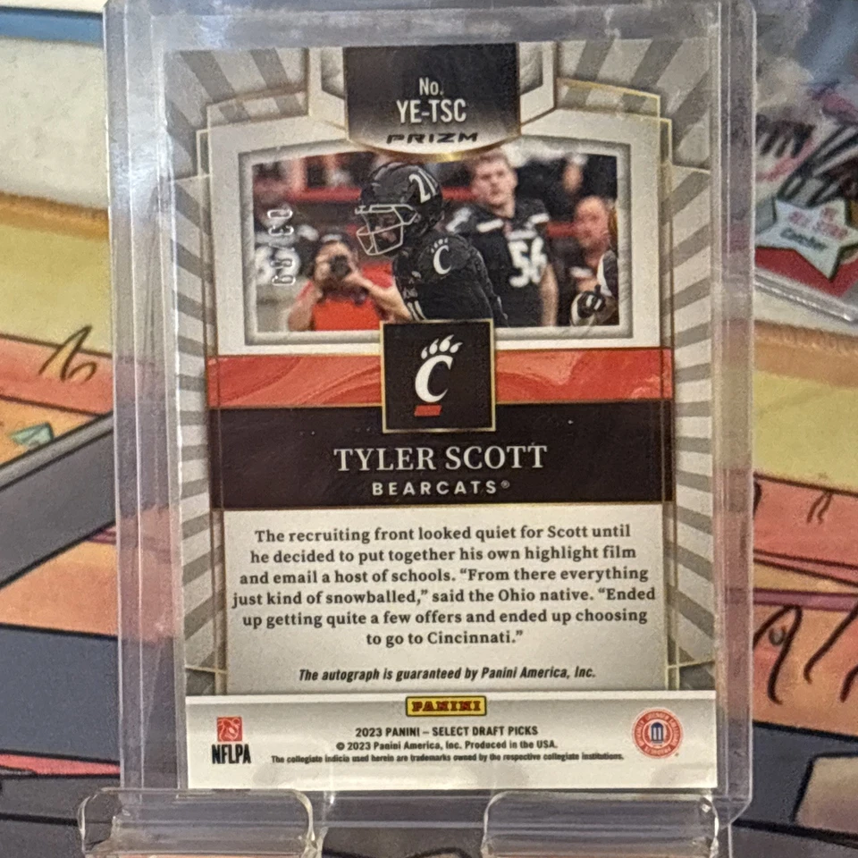 2023 Panini Select Draft Picks Tyler Scott Youth Explosion Auto Purple /89 - Image 2 of 3