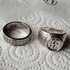 2 Lots German Military collectibles Artistry of Silver rings in ww2 unisex jewel