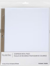 8.5 x 11 Page Protector Recollections Scrapbook Album Refill 10 pk for 20 pgs