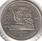 1988 Mexico 5000 Pesos Oil Industry Coin!