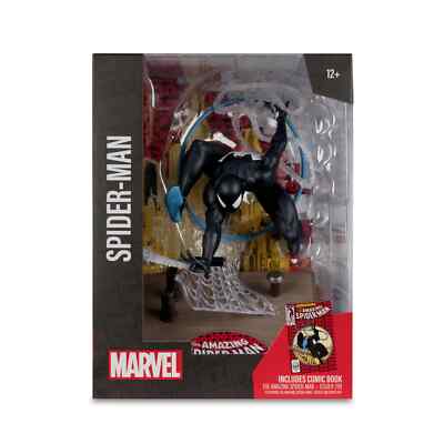 McFarlane Marvel SpiderMan Symbiote Suit Maßstab 1:6 Sammlerstück mit Szene & Co