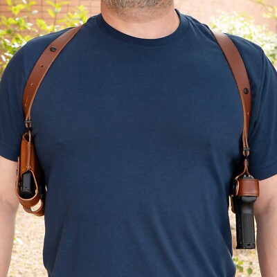 Galco Miami Classic II Shoulder Holster RH/Tan Leather, S&W L