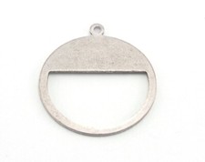 5 pcs Round Charms Antique Silver Plated Brass 28x25mm 3676-175