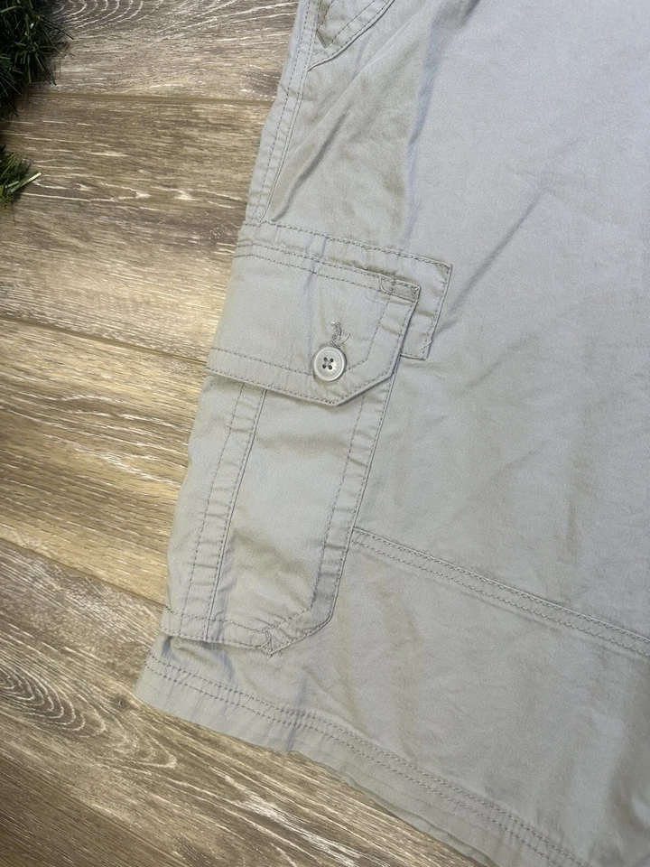 Шорты карго размер 42 мужские расслабленные карманы для груза, серые, 10 дюймов по внутреннему шву, от компании 81 - Изображение 3 из 4