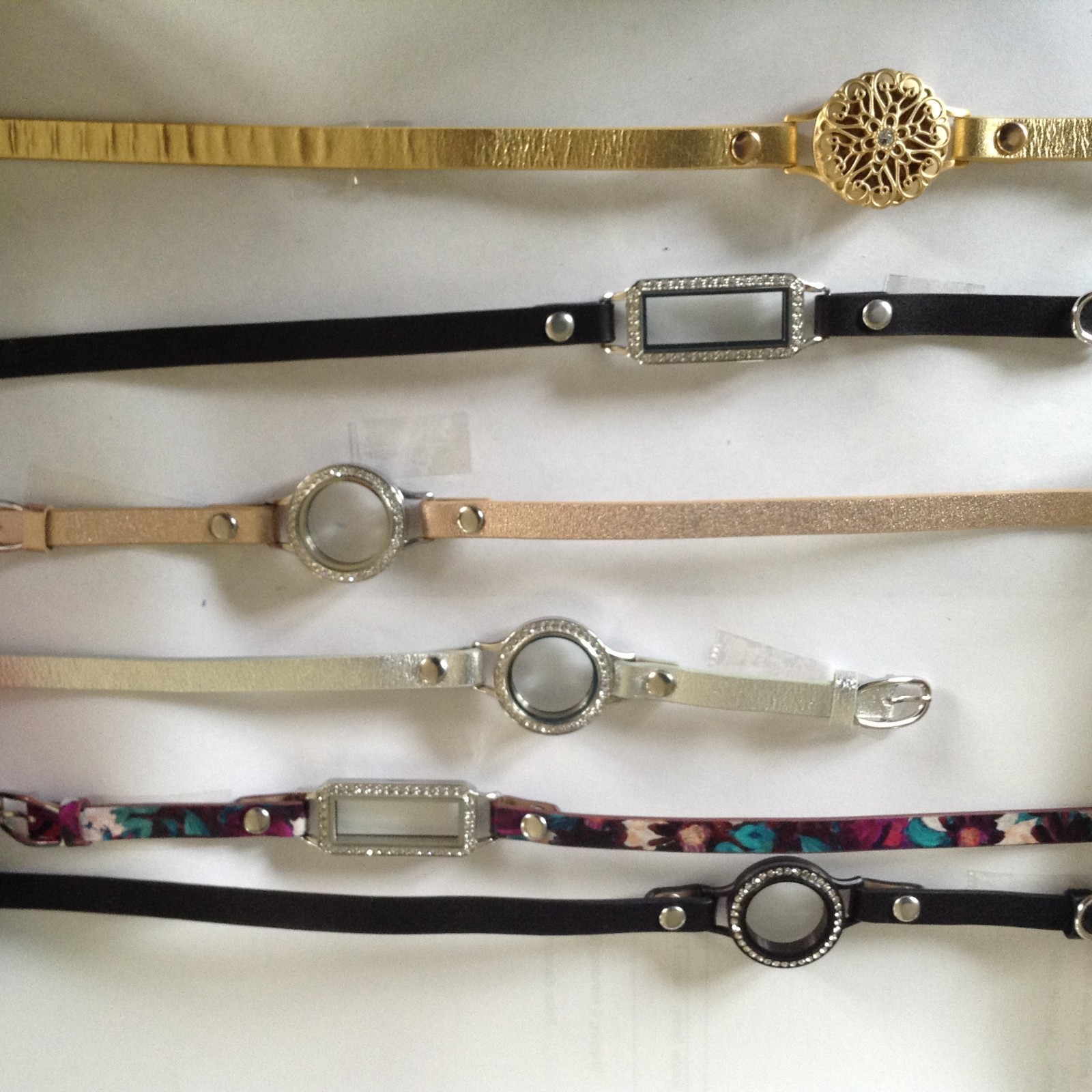 Origami Owl Leather Wrap Bracelets w/ Lockets Free Shipping eBay