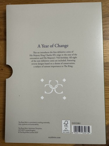 2023 Royal Mint King Charles III Kursmünzensatz nur Umkarton KEINE MÜNZEN - Bild 2 von 2