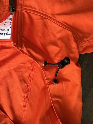 Clemson Champion NWT Medium Quarter Zip Orange Packable Hooded Rain Jacket NWT - Picture 9 of 13