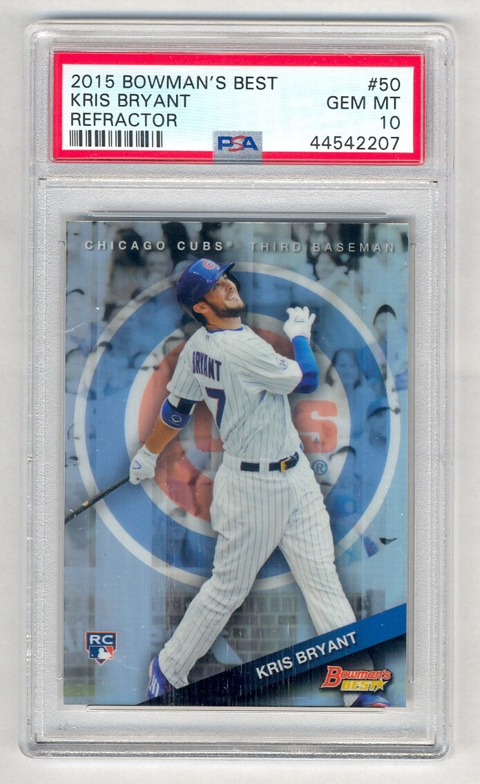 KRIS BRYANT 2015 BOWMAN BEST REFRACTOR ROOKIE RC #50 PSA 10 GEM MINT