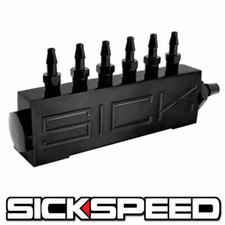 Vacuum Intake 6 Port Fuel Manifold Gas Wastegate Boost Performance Black P1 Vacuum Intake 6 Port Fuel Manifold Gas Wastegate Boost Performance Black P1