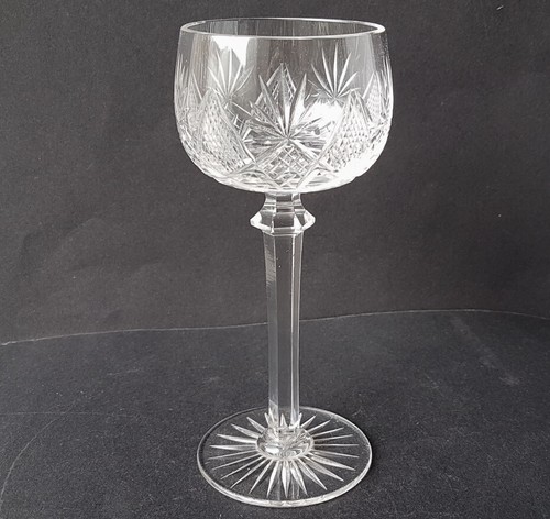 Wine Glass Stem Glass Glass Hand-Cut Val St. Lambert Belgium around 1900 M760