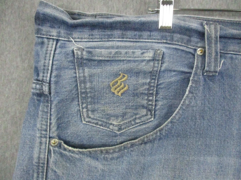 Pantalones Cortos de Jean Rocawear Para Hombres 52 Pantalones Cortos de Denim Hip Hop Sueltos Patinador Pierna Ancha Foto 3 de 4