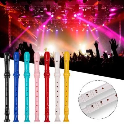 Plastic 8 Holes Soprano Recorder Musical Instruments Clarinet Long Flute