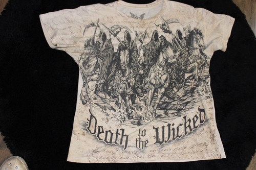 Death To The Wicked All Over Print Shirt Apprime Courage Above All Men’s L