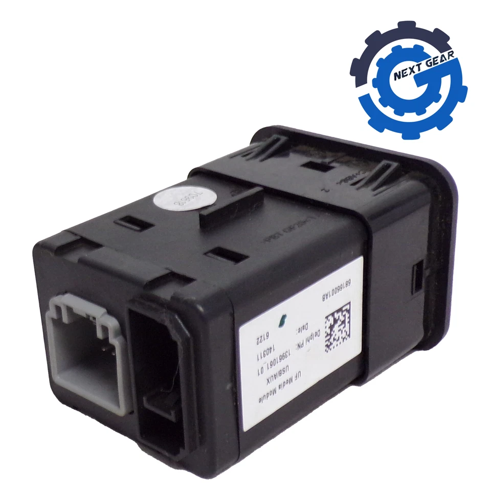 Nuevo cargador de consola USB Hub multimedia Mopar 2015-2016 Chrysler 200 68166001AB fabricante de equipos originales Foto 2 de 3