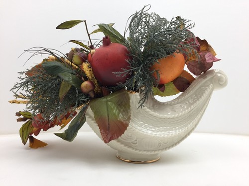 Lenox Holiday Christmas Cornucopia Centerpiece Original Box - Bild 3 von 20