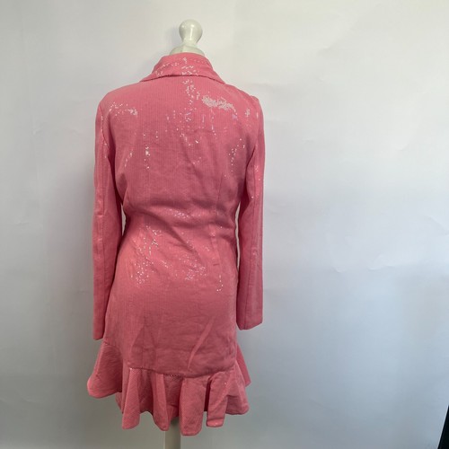 Anthropologie Vineet Bahl Sequin Wrap Dress. Pink. Small. - Picture 3 of 6