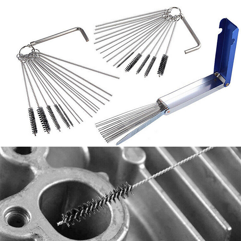 Motorcycle Tools RW Carburetor Jet Cleaning Kit - Precision Wire Tool Set For Smooth Engine Performance - Made In Japan (Includes 1 Set) Welding Tip Cleaner - Foto 2