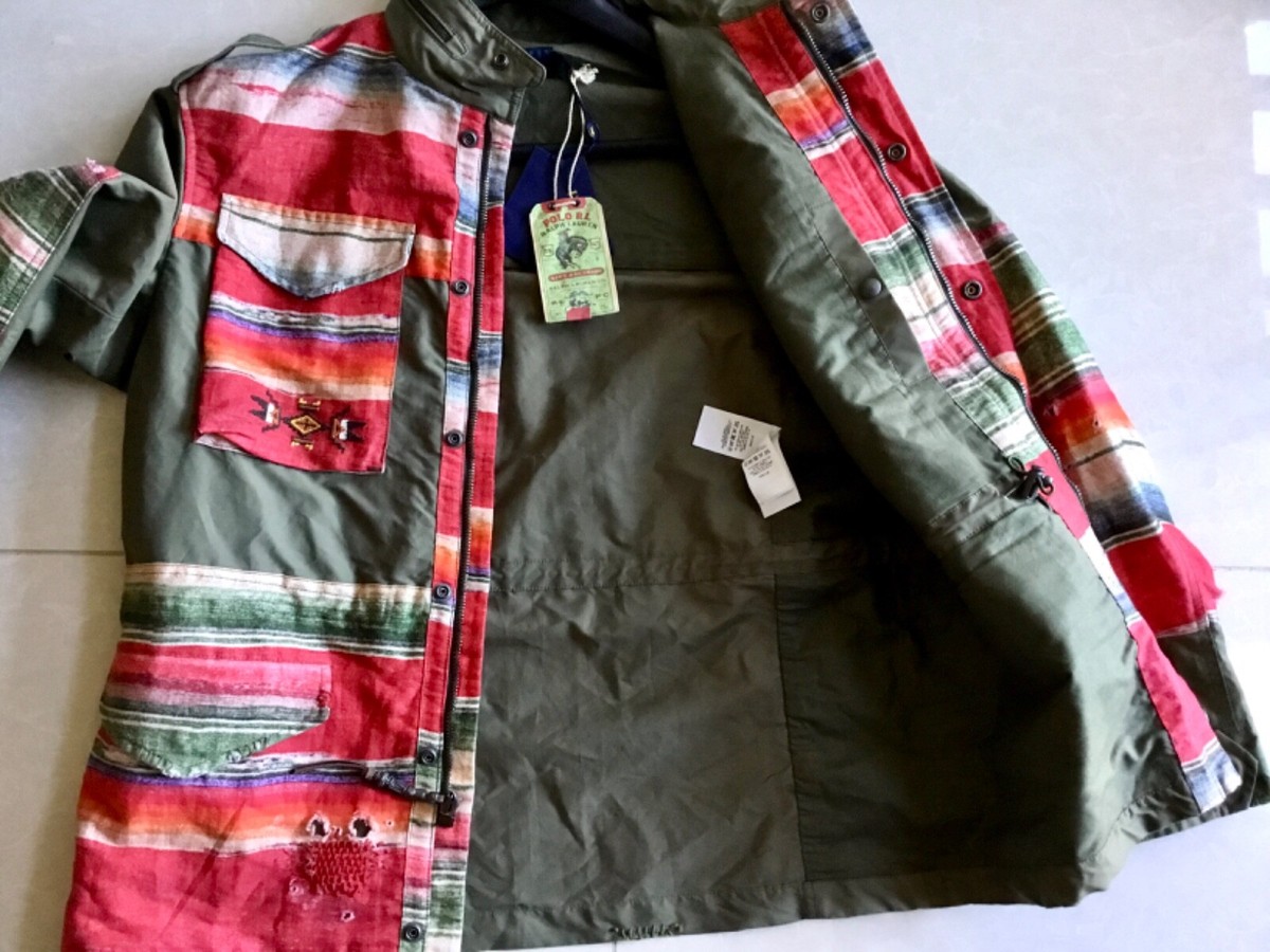 $2495 Polo Ralph Lauren Southwestern Aztec Indian Jacket RRL P